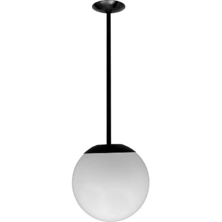 Dabmar Lighting D7500-18-B 13 In. 120 V 60 Watts Incandenscent Type Ceiling Globe Fixture 18 In. Drop; Black